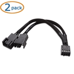 Cable Matters 2-Pack PWM 2-Fan Splitter Cable 4 Inches