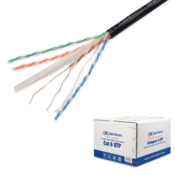 Cable Matters Cat6 Outdoor Rated UTP Bulk Ethernet Cable for Direct Burial in Black - 1000 Feet