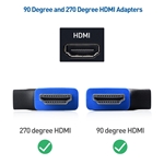 Cable Matters Combo Pack 90 Degree and 270 Degree Flat M/F 8K HDMI Adapters