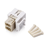 Cable Matters 5-Pack LC Duplex Multimode Fiber Keystone Jack in Ivory