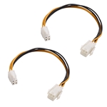 Cable Matters 2-Pack ATX Power Supply 4-Pin CPU Extension Cable 8 Inches
