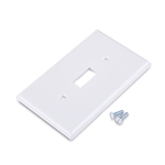 Cable Matters 10-Pack Single-Gang Toggle Switch Wall Plate in White