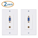 Cable Matters 2-Pack VGA Wall Plate with 3.5mm Audio