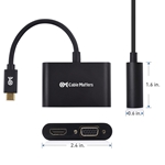 Cable Matters Aluminum USB-C to HDMI VGA Adapter