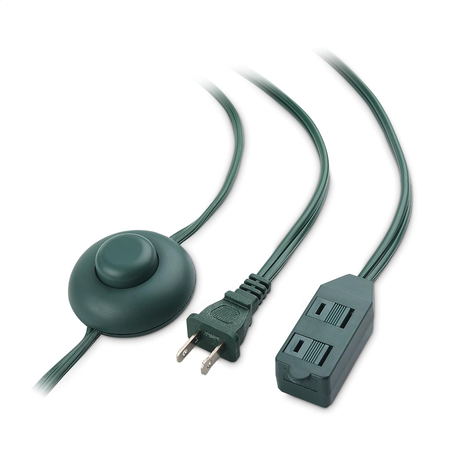Cable Matters 3 Outlet Christmas Tree Extension Cord with Foot Switch