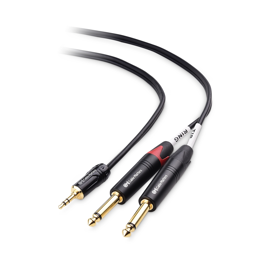 Cable Matters 3.5mm TRS to Dual 6.35mm TS Breakout Cable