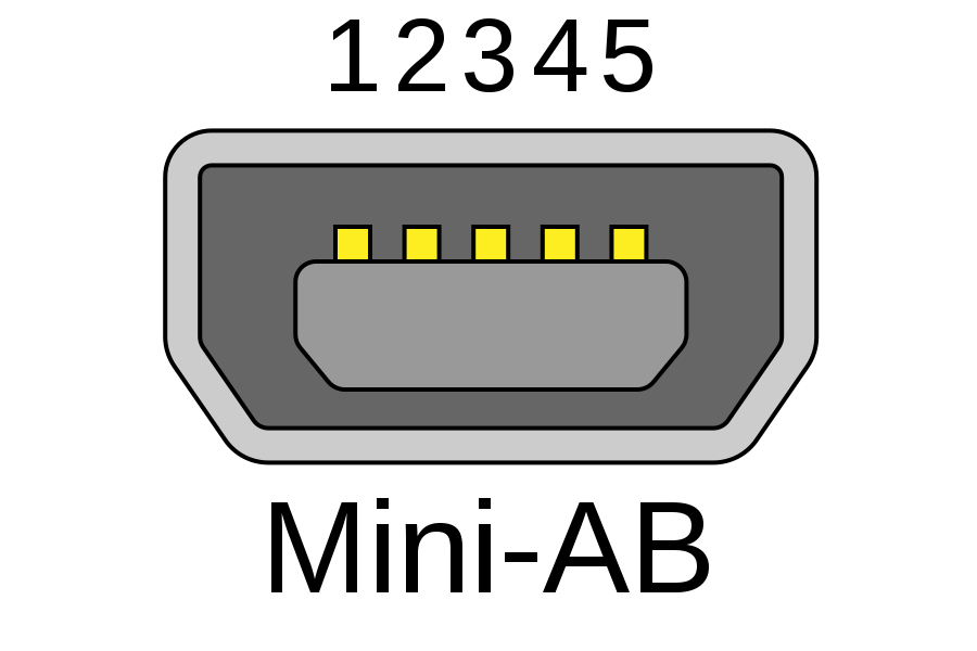 File:USB Mini-AB receptacle.svg. In Wikipedia. https://commons.wikimedia.org/wiki/File:USB_Mini-AB_receptacle.svg