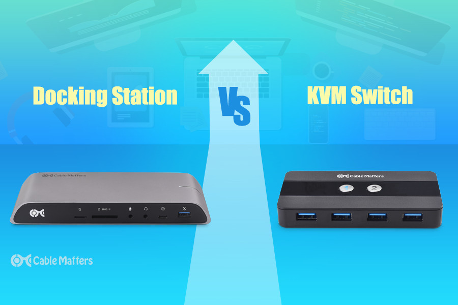 USB-C KVM Docking Station, Dual 4K 60Hz - USB-C Docking Stations, Universal Laptop Docking Stations