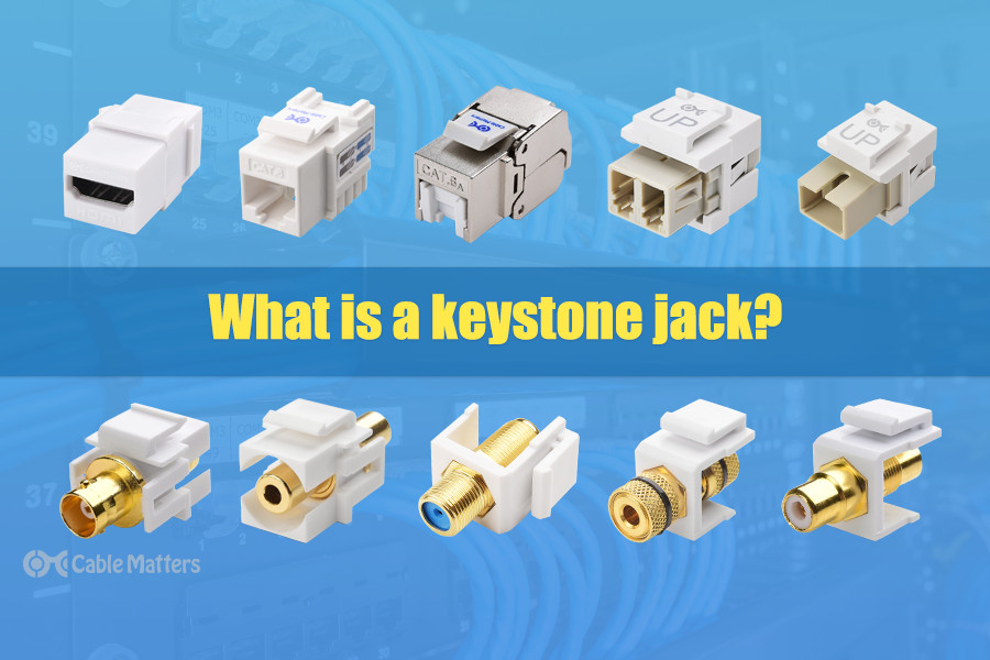 RJ45 Cat 6 Coupler Keystone Insert, White, Keystone Inserts, Data  Connectivity