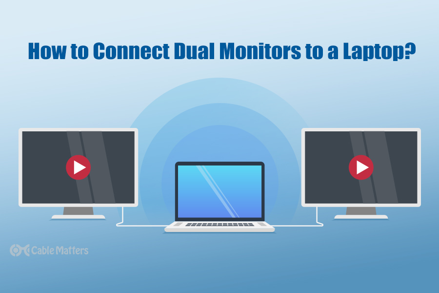 How to connect 2 external monitors to a laptop docking station