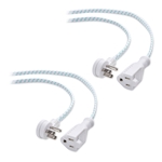 Cable Matters 2-Pack Braided Low Profile Power Extension Cord