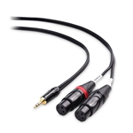 Cable Matters 3.5mm (1/8 Inch) TRS to 2 XLR Cable, Male to Female Aux to Dual XLR Breakout Cable