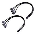 Cable Matters 2-Pack 4 Pin PWM 3 Fan Splitter Cable – 12 Inches