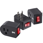 Cable Matters 3-Pack Grounded Outlet with Switch