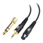 Cable Matters Braided Mini XLR to 3.5mm Cable with 3.5mm to 1/4 Inch Adapter