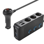 Cable Matters 120W 3-Socket Cigarette Lighter Splitter with 4 USB Ports