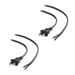 Cable Matters 2-Pack, 18AWG Replacement Cord(NEMA 1-15P to 2-Wire)