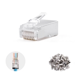 Cable Matters 100-Pack Cat6a RJ45 Shielded Pass-Through Modular Plugs