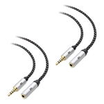 Cable Matters 2-Pack 3.5mm Stereo Audio TRRS Extension Cable