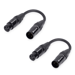 Cable Matters 2-Pack 5-Pin Male to 3-Pin Female XLR Cable