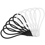 Cable Matters 10-Pack, Silicone Magnetic Cable Ties in Black and White