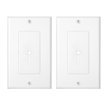 Cable Matters 2-Pack, 1-Gang Cable Pass-Through Plate with Decorative Wall Plate