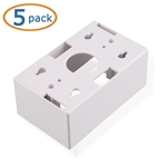 Cable Matters 5-Pack Low Voltage Surface Mount Single-Gang Backbox in White