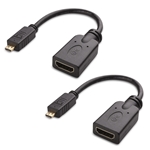 Cable Matters 2-Pack Micro HDMI to HDMI Adapter 6 Inch