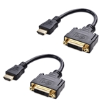 Cable Matters 2-Pack Bi-Directional HDMI to DVI Adapter 5 Inches