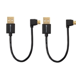 Cable Matters 2-Pack Left-Angle USB Power Cable 6 Inches