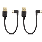 Cable Matters Combo-Pack Right Angle and Left Angle USB 2.0 Cables 6 Inches