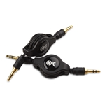 Cable Matters 2-Pack Retractable Aux Cable 2.5 Feet