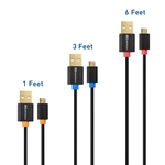 Cable Matters 3-Pack USB 2.0 to Micro USB Cable 1, 3, 6 Feet