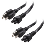 Cable Matters 2-Pack 16 AWG Heavy-Duty 3 Slot Power Cord (NEMA 5 - 15P to IEC C5)