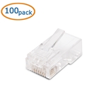 Cable Matters 100-Pack Cat6 RJ45 Modular Plugs for Large Diameter Cable