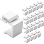 Cable Matters 20-Pack Blank Keystone Jack Inserts in White