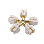 Cable Matters 5-Pack 3.5mm (1/8 Inch) TRS Keystone Jack Inserts in White