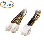 Cable Matters 2-Pack 6-Pin PCIe Power Splitter Y-Cable 6 Inches