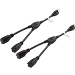 Cable Matters 2-Pack 2-Outlet AC Power Cord Y-Splitter - 1.2 Ft