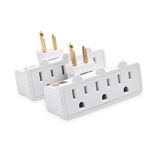 Cable Matters 2-Pack 3-Outlet Grounded Swivel Wall Tap