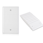 Cable Matters [UL Listed] 10-Pack Single-Gang Blank Wall Plate Cover in White