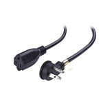 Cable Matters 2-Pack Low Profile Flat Plug Extension Cord (NEMA 5-15P to NEMA 5-15R)