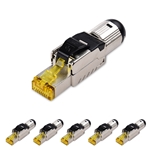 Cable Matters 6-Pack Tool-Free Shielded RJ45 Cat6A Termination Plug