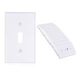 Cable Matters 10-Pack Single-Gang Toggle Switch Wall Plate in White