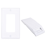 Cable Matters 10-Pack Single Gang Wall Plate Cover for Decorator Device in White