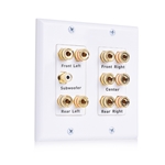 Cable Matters Double Gang 5.1 Speaker Wall Plate