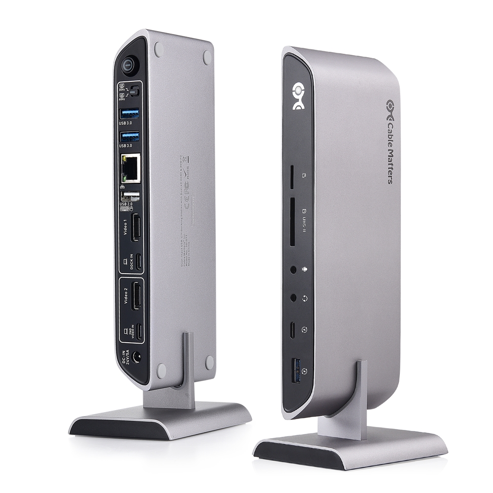 Skru ned besked ur Dual Monitor USB-C Dock with Dual 4K HDMI and 80W Laptop Charging
