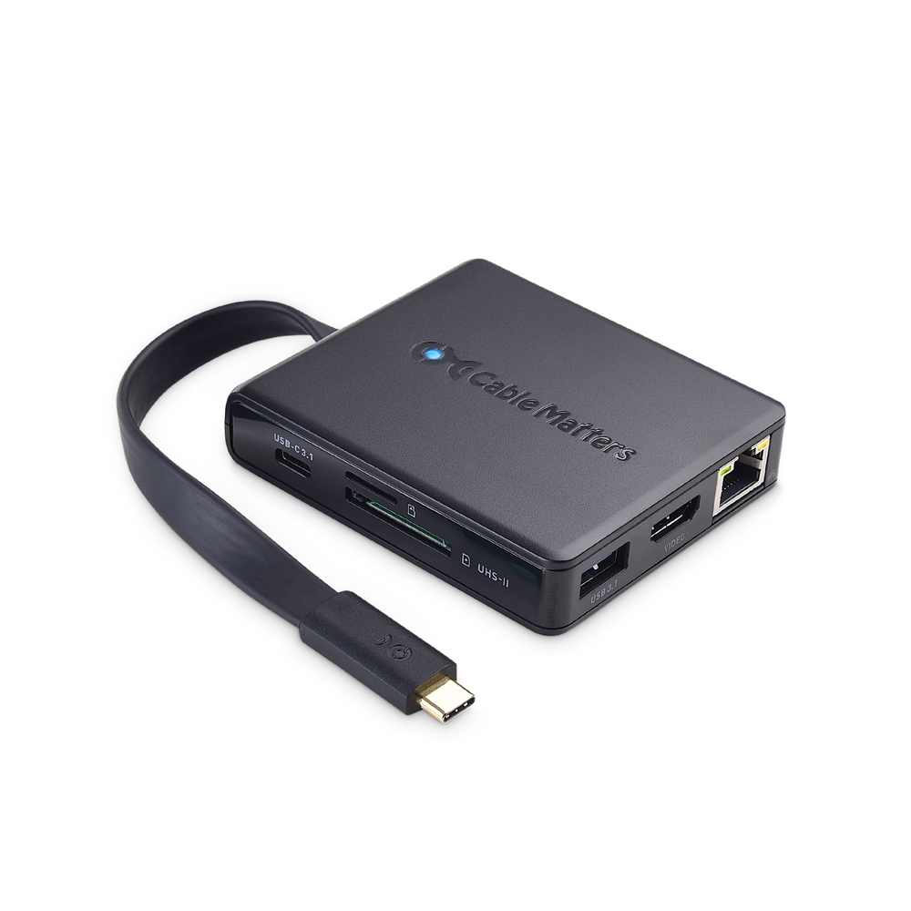 Cable Matters 8K USB C Hub HDMI 2.1 (USB-C HDMI Dock 4K@120Hz, USB C HDMI  2.1 Hub) with USB 3.0, Gigabit Ethernet, 100W Charging, Thunderbolt 4/USB4