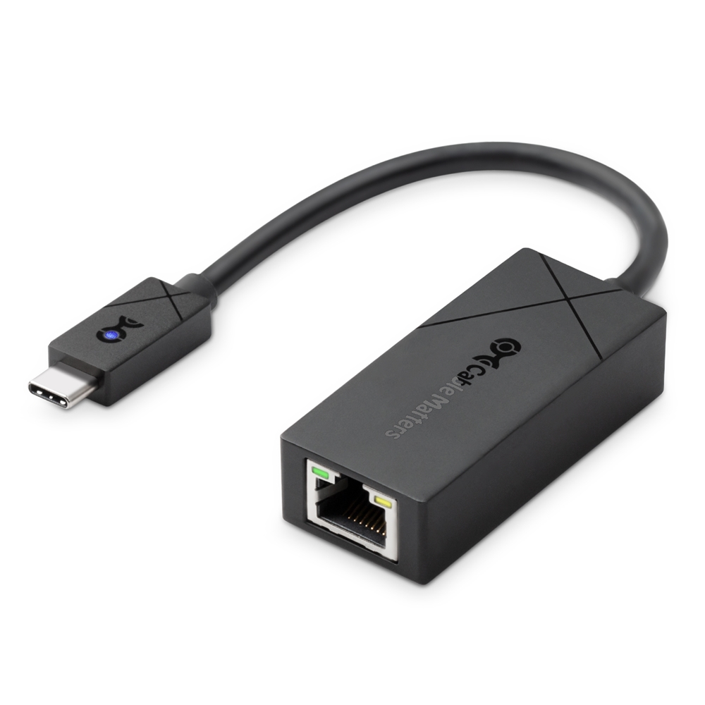 tigger pludselig Venlighed Designed for Surface] Cable Matters 2.5Gbps USB-C to Ethernet Adapter (USB-C  to Network Adapter, 2.5g Ethernet to USB-C Adapter) in Black