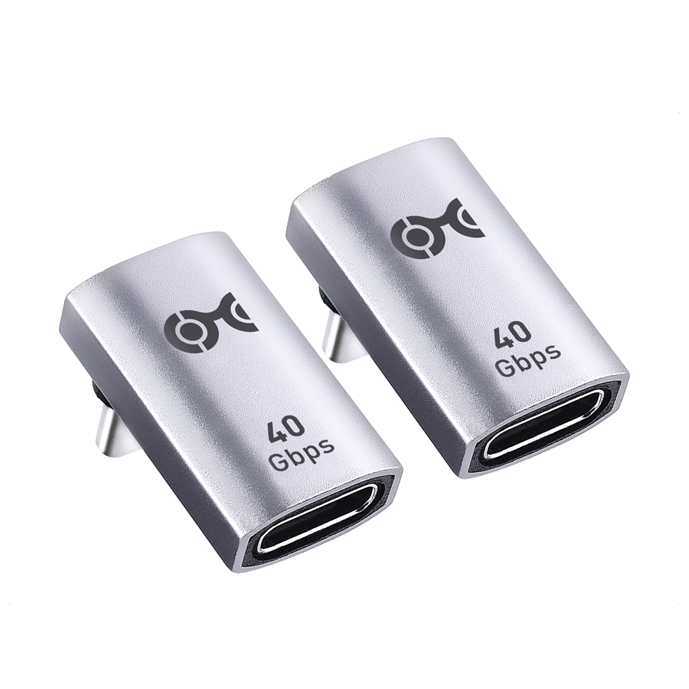 2-Pack, 40Gbps USB-C Right Angle Adapter